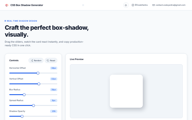 Box Shadow Generator screenshot