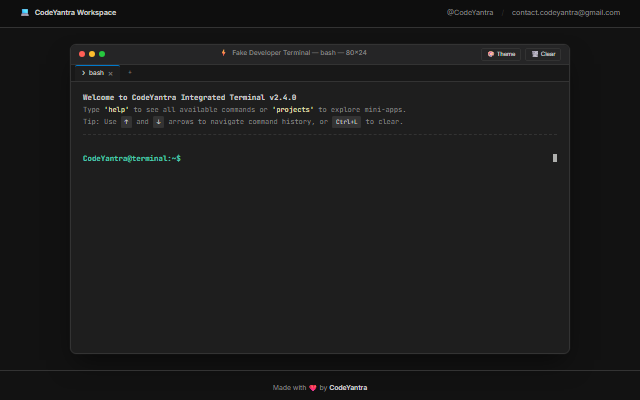 Developer Terminal screenshot