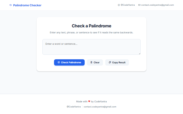 Palindrome Checker screenshot