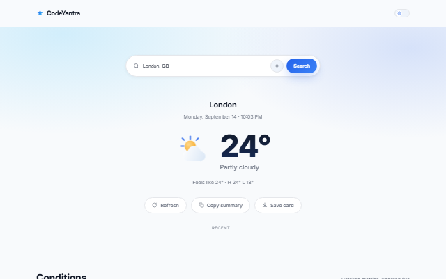 Weather App screenshot