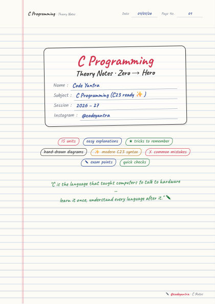 C Theory Notes cover