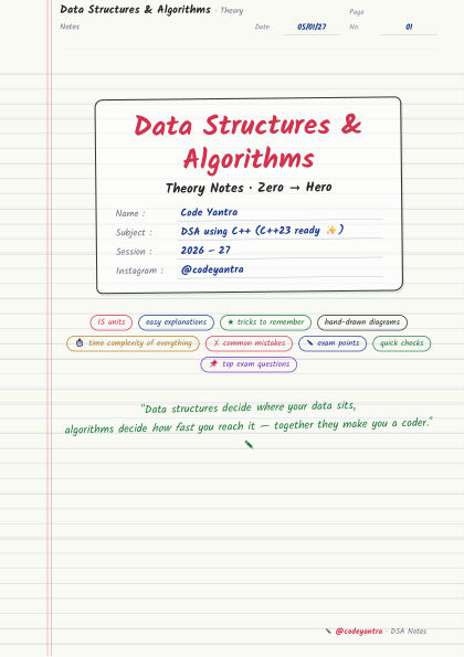 DSA Theory Notes cover