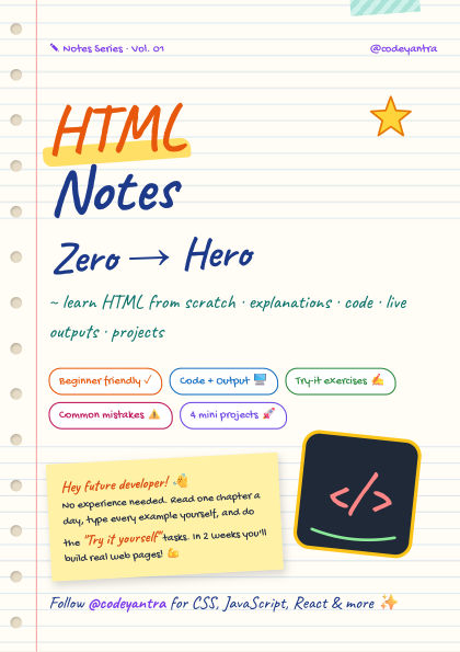 HTML Notes cover