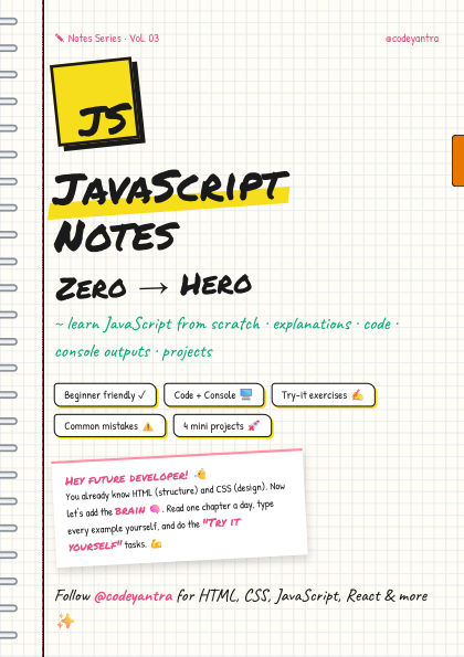 JavaScript Notes cover