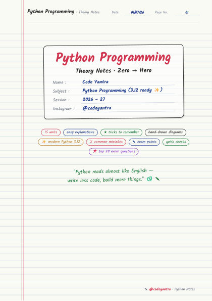 Python Theory Notes cover